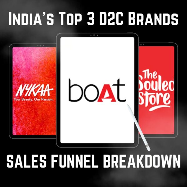 India’s Top 3 D2C Brands Sales Funnel Breakdown